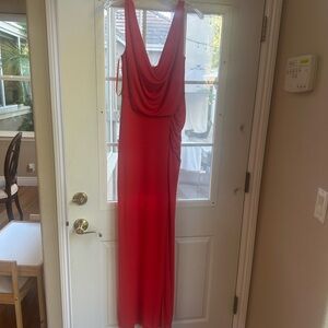 BCBGMaxAzria Vibrant Red Backless Dress